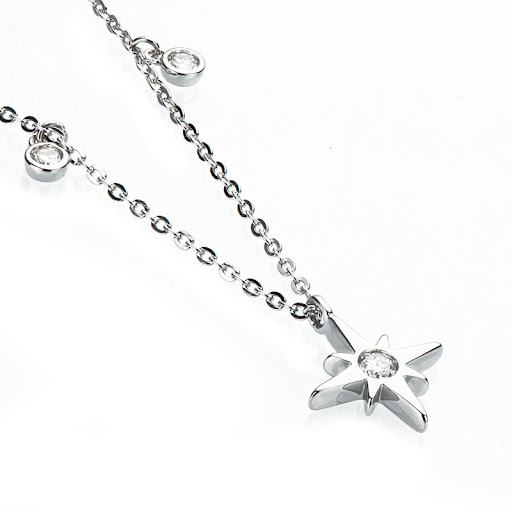 Title 2, S925 Sterling Silver Starry Clavicle Chain a de...