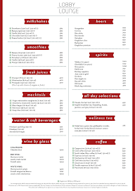 Lobby Lounge - Grand Hyatt menu 4