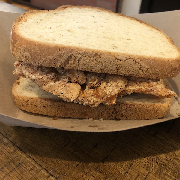 Build your own fries chicken sandwich