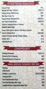 The Ladakhi Kitchen menu 1