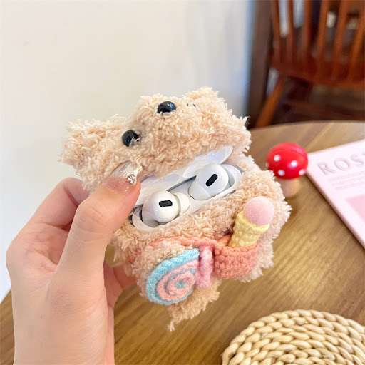 Title 7, Cute Lollipop Ice Cream Bear Plush Earphone Sle...