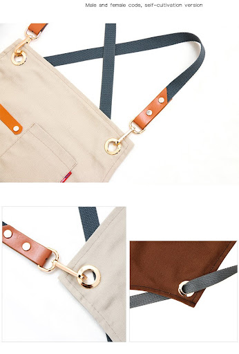 Title 6, Denim Canvas Apron for Restaurants, Baking, Bar...