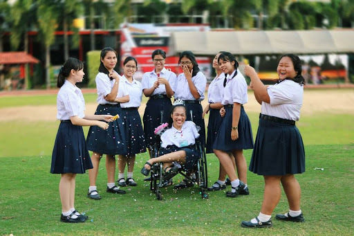 Đó là khoảng thời gian vui vẻ của cô gái bé nhỏ