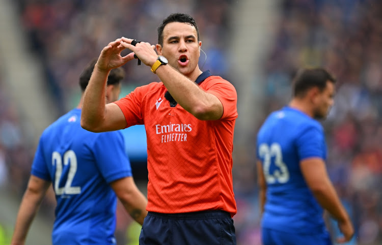 Referee Ben O' Keefe, who blew the quarterfinal between the Springboks and France, has been appointed to Saturday's semifinal between South Africa and England. File photo