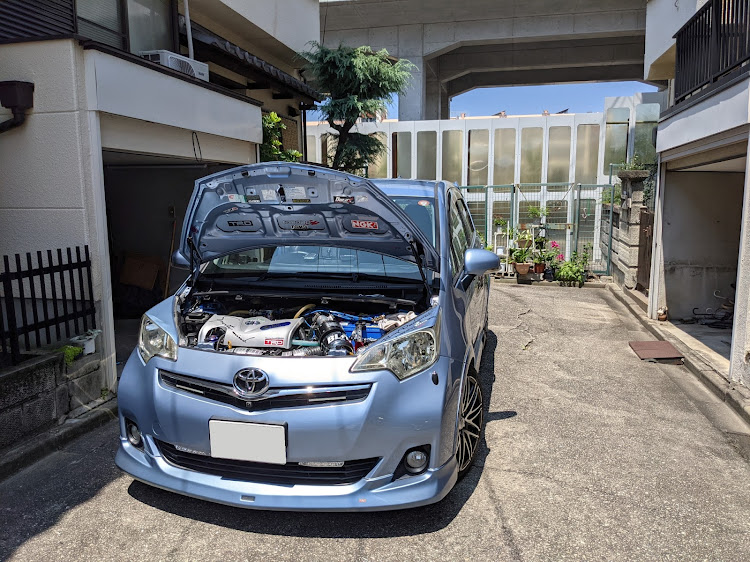 ラクティスのDIY・車検から帰還・ステアリングダンパー取り付けに関するカスタム事例の投稿画像4枚目