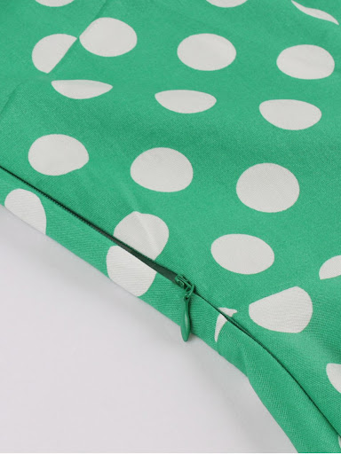 Title 12, Retro Dots Lace-up Swing Dress