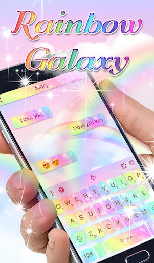 Rainbow Galaxy Keyboard Theme