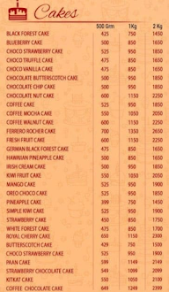 Bake Delight menu 1