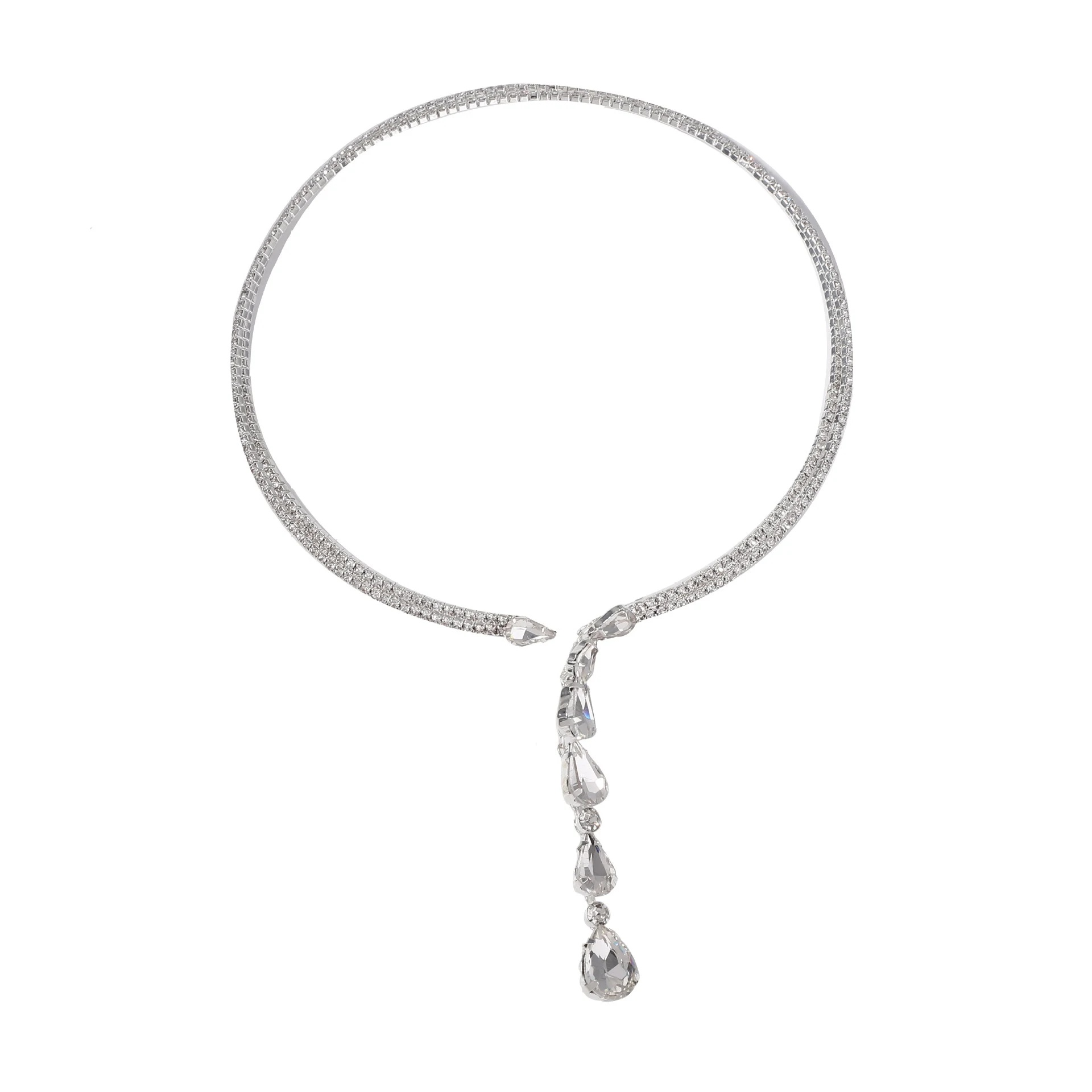 Title 4, Mode ketting met diamant waterdruppel kwastjes,...