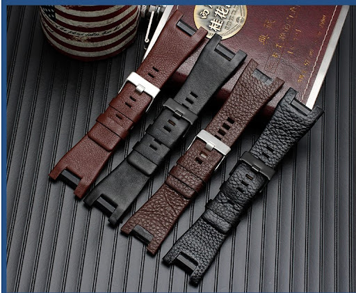 Title 2, Lychee pattern cowhide strap offers comfortable...