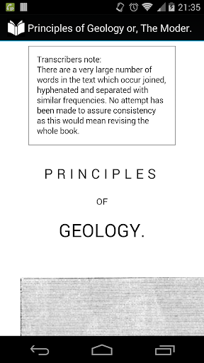 Principles of Geology