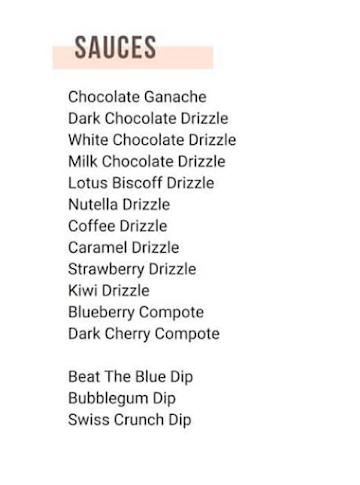 The Dessert Republic menu 