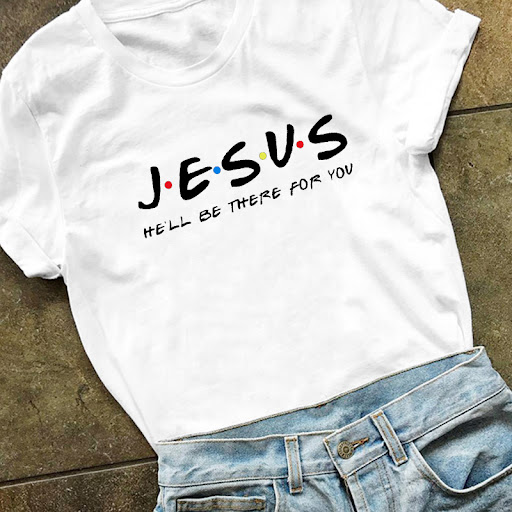Title 2, Jesus Print Women Tshirts Cotton Clothes Tops