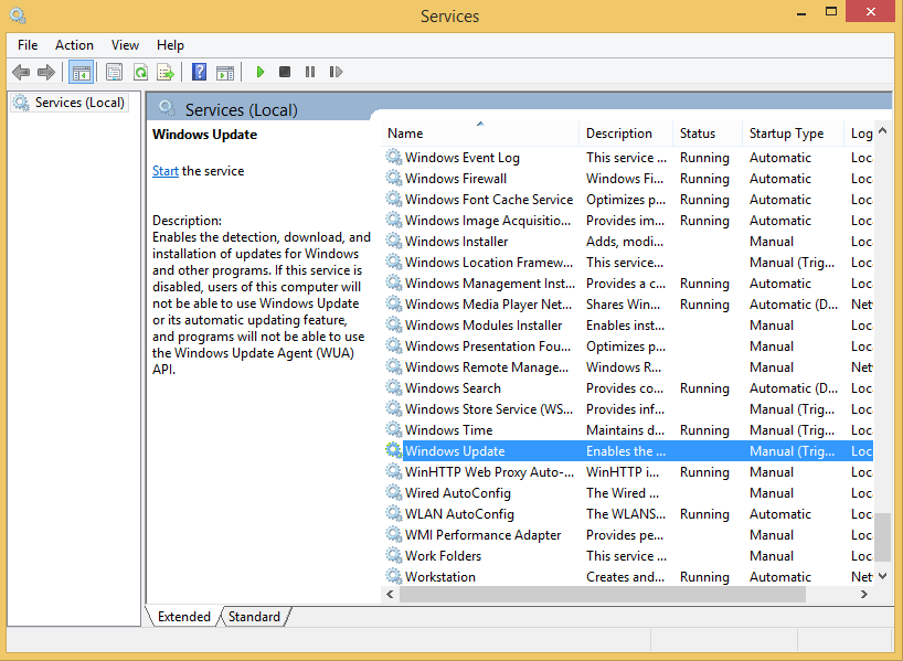 Windows update service