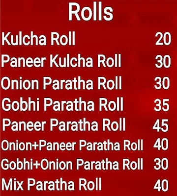 Royal Kulcha menu 