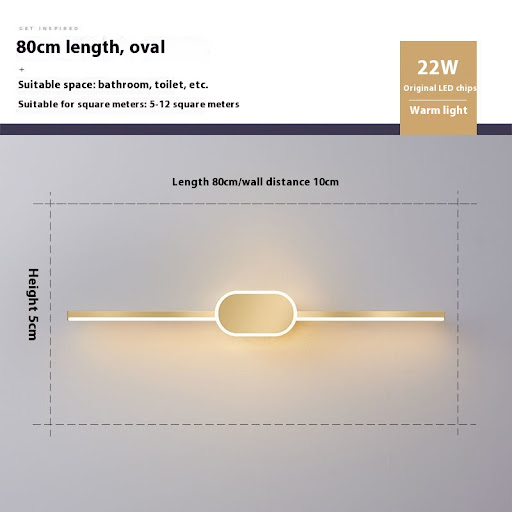 B Style Golden 80X5 Warm Light