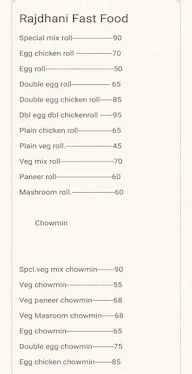 Rajdhani Fast Food menu 3