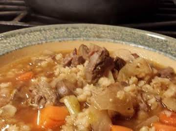 Mushroom Beef and Barley Soup