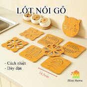 Miếng Rế Gỗ Lót Đế Nồi Đất Kho Cá Phù Hợp Với Nồi Inox Nấu Cơm, Lẩu Điện, Chén Bát Sứ