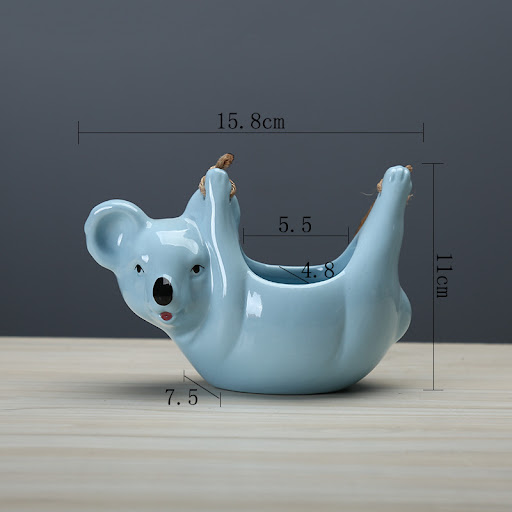 Title 10, Cartoon animal koala hanging basket flower pot,...