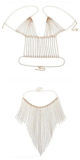 Title 3, Cross-border Exaggerated Rhinestone Long Tassel...