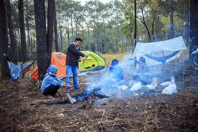 friends doing things to do while camping with friends