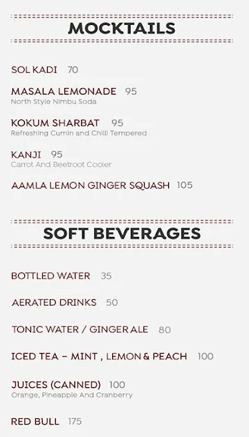 Kokum menu 