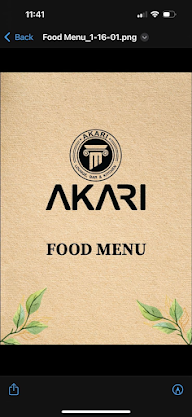 Akari menu 1