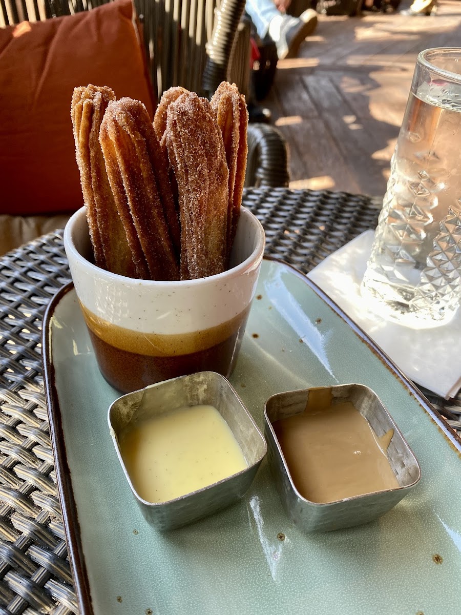 Vanilla bean sauce and coffee sauce for dipping