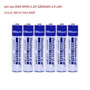 Bộ 6 Pin Sạc Ni - Mh 1.2V Aaa Doublepow 1250Mah Cam Kết Dung Lượng Thật Dùng Cho Máy Đo Nhiệt Độ Remote