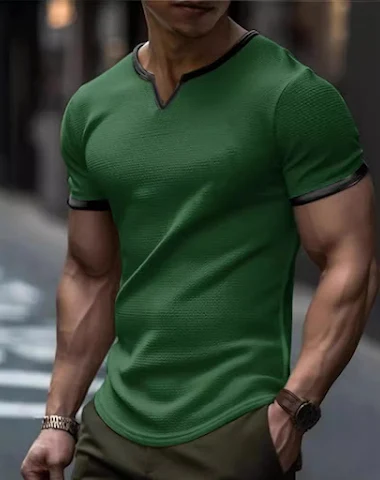 Color-block V Neck Outdoor Sports W - 1