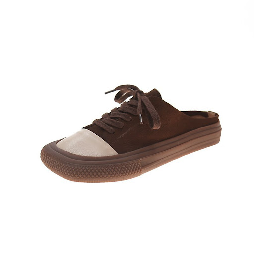Title 4, Womens Lace-up Baotou Half Slippers Korean Sty...