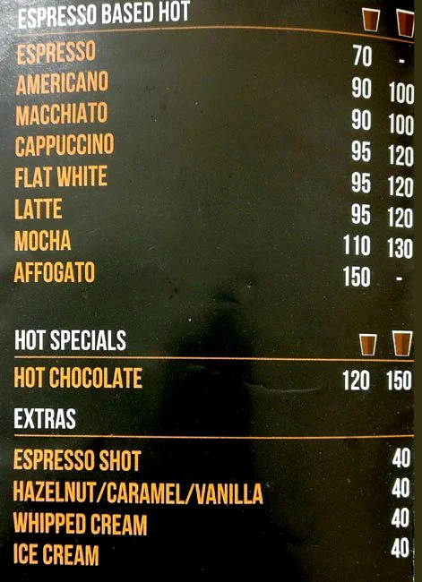 Sardar-Ji-Bakhsh Coffee & Co. menu 