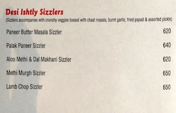 Kobe Sizzlers menu 