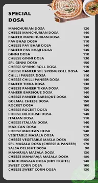Southern Spice - 133 Varieties Of Dosa menu 3