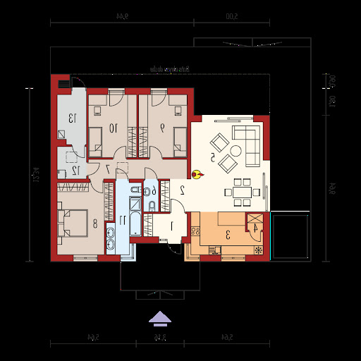 Mini 4 Modern - Rzut parteru