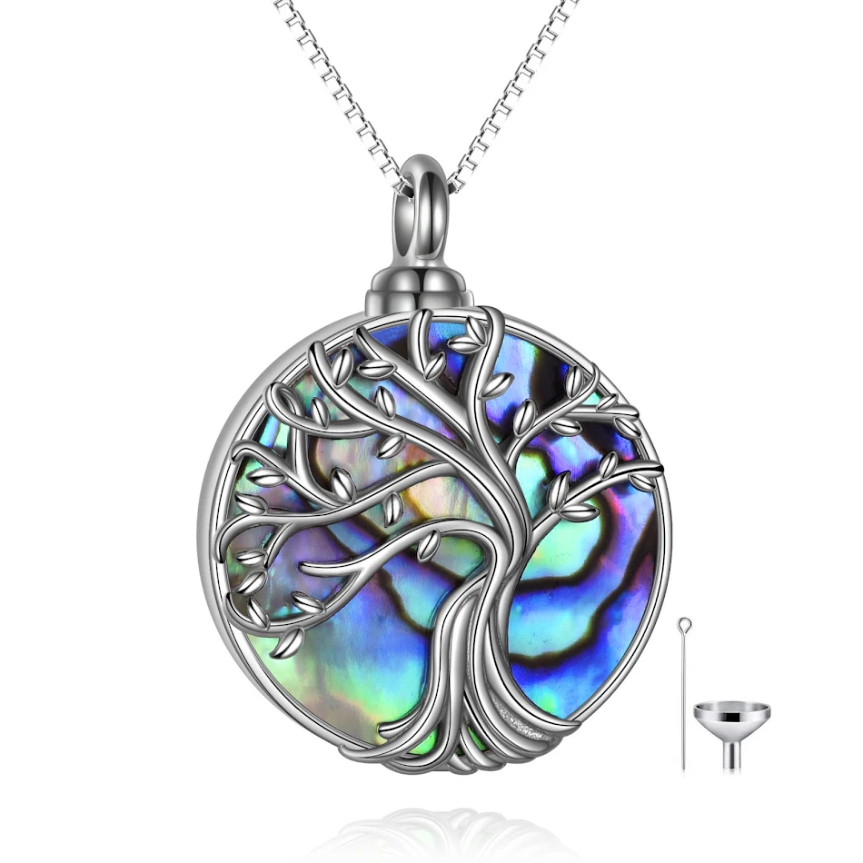 Levensboom Urnenketting voor As 925 Sterling Zilveren Hanger Ketting Herdenkingssieraad Blijvende Herinnering
