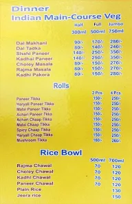 Annapurna Rasoi menu 3