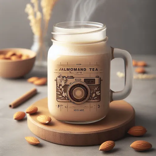 Hot Almond Tea Latte [450 Ml, 1 Mason Jar]