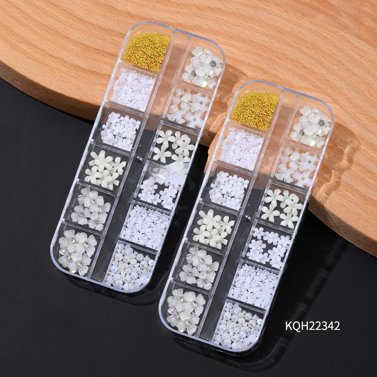 Title 2, Resin bloem vlinder glas manicure diamant decor...