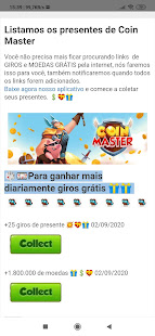 Download do APK de Giros e Moedas Grátis link Coin Master para Android