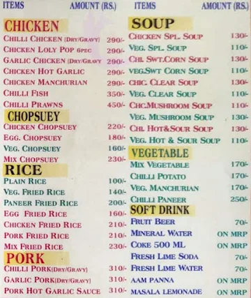 Sikkim Tourism Tashi Delek Food Stall menu 