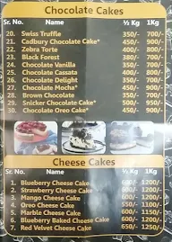 The Cake Buddy menu 3