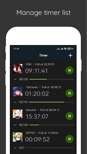 Screenshot Game Stamina Timer