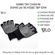 Găng Tay Chấm Bi Hở Ngón Dùng Lái Xe Hoặc Tập Gym