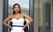 TV host Ayanda Thabethe posted snaps of herself on Instagram looking chic in a dress by local designer Cinnel.