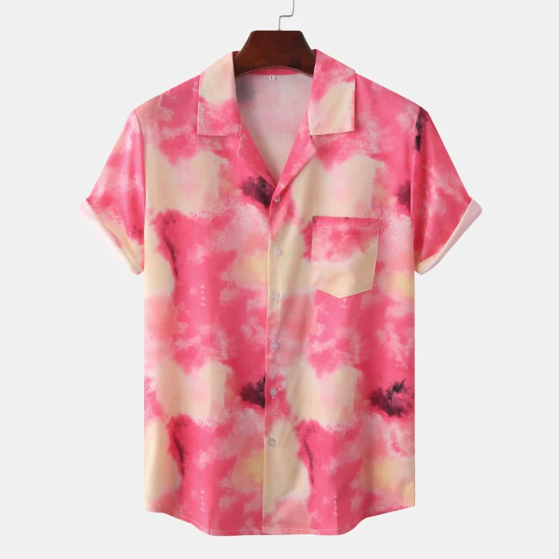 Title 6, Camisa de hombre estilo playa con estampado dig...