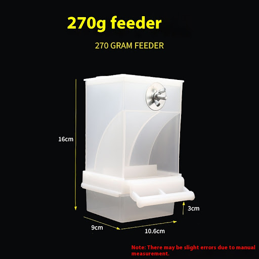 Title 6, Transparent automatic plug-in bird food contain...
