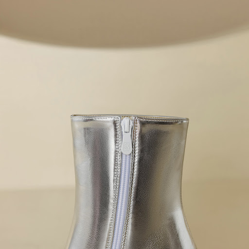 Title 7, Gold and silver pointed toe, thick high heel, s...