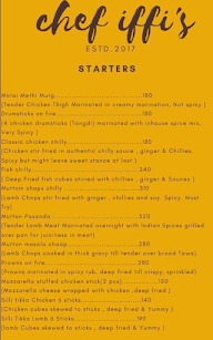 Chef Iffi's Cafe menu 1